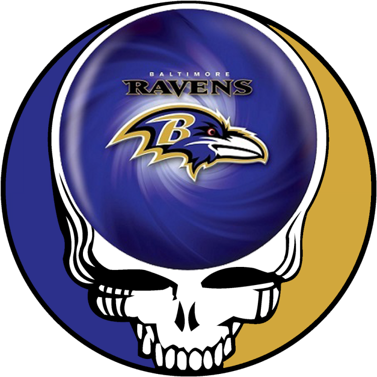 Baltimore Ravens skull logo fabric transfer